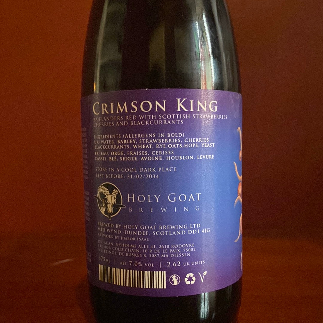 Holy Goat Crimson King BA Flanders Red with Scottish Strawberries, Cherries and Blackcurrants 7%