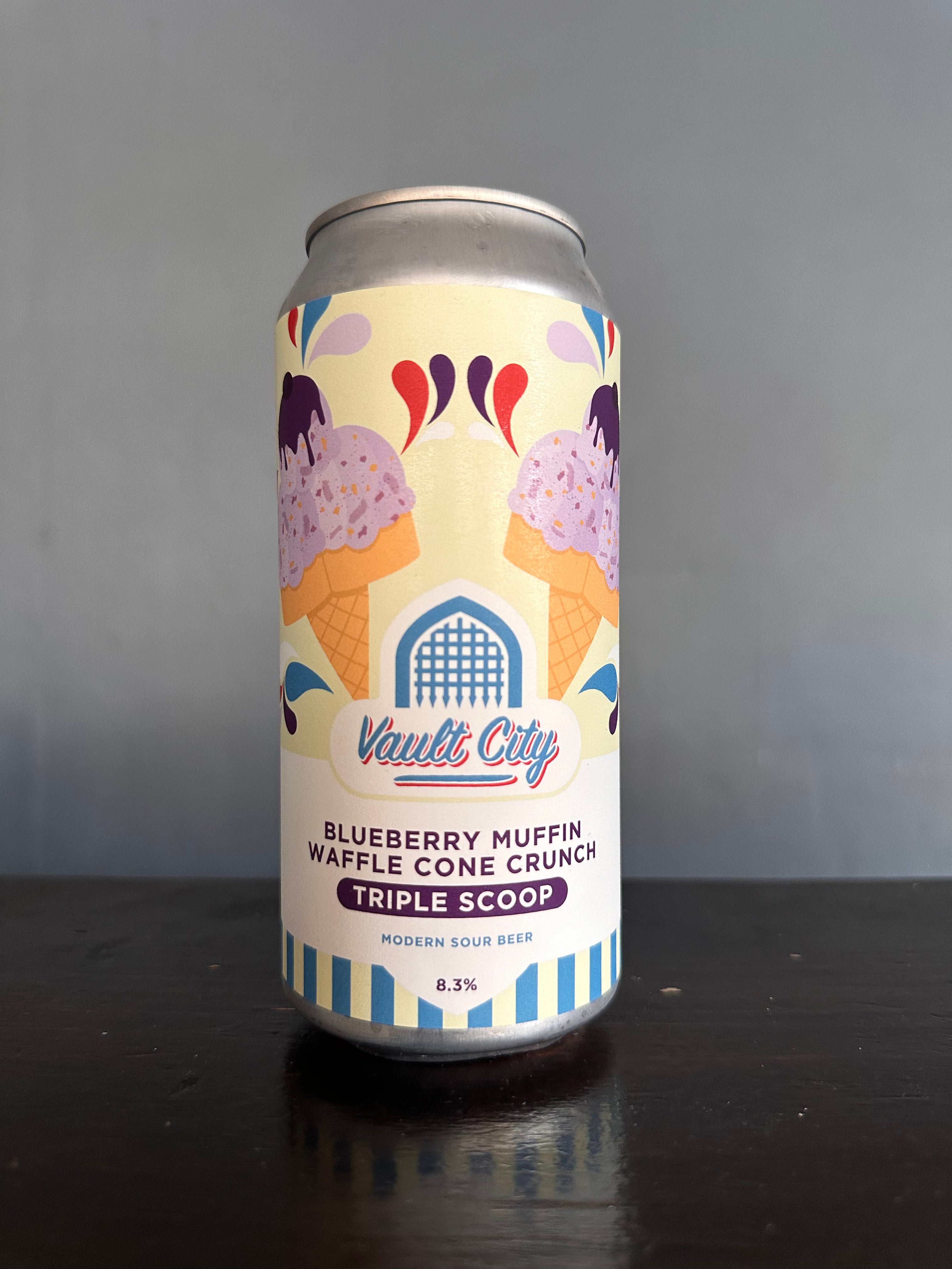 Vault City Blueberry Muffin Waffle Cone Crunch Triple Scoop Pastry Sour 8.3%