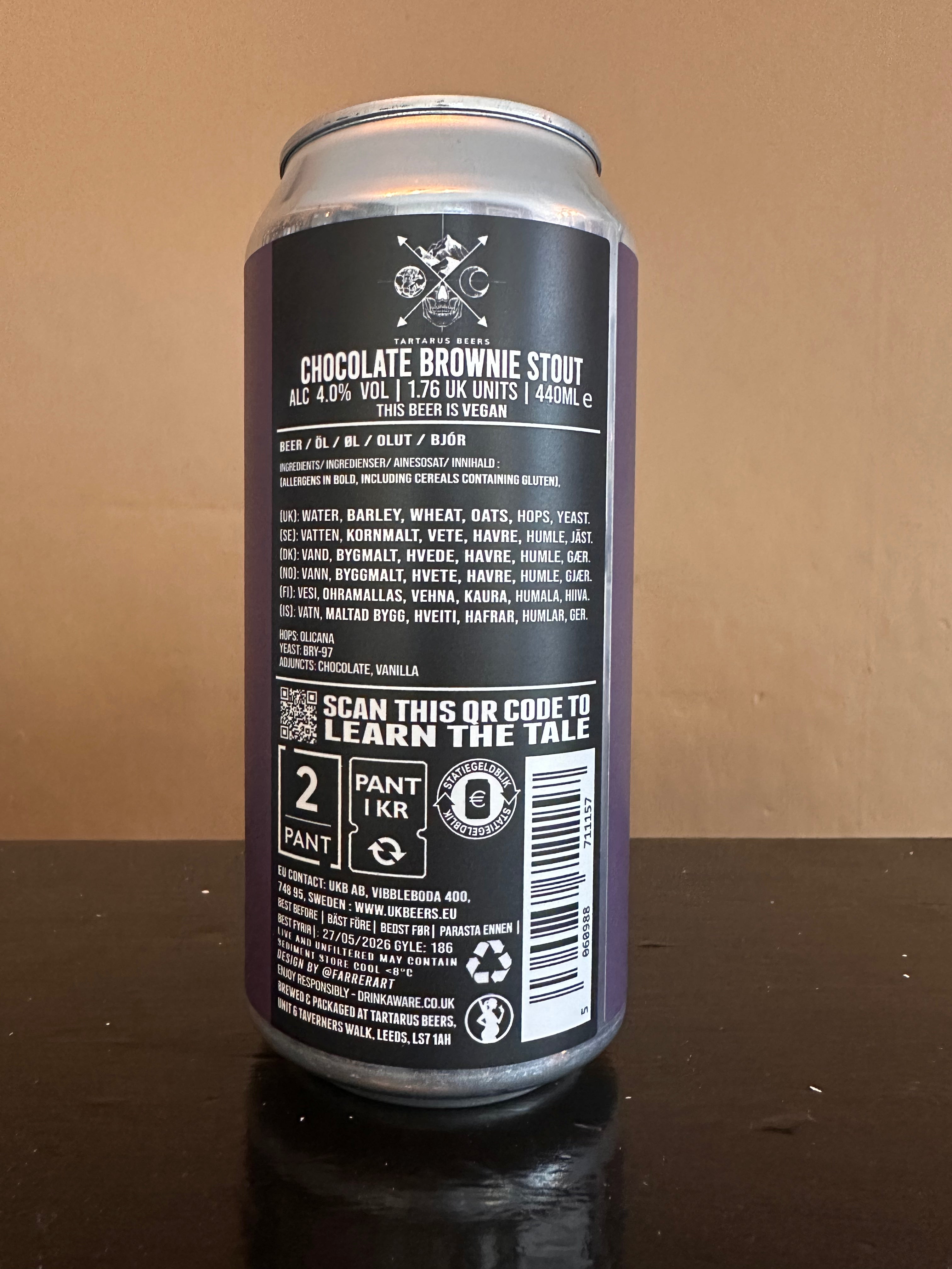 Tartarus Enfield Chocolate Brownie Stout 4%