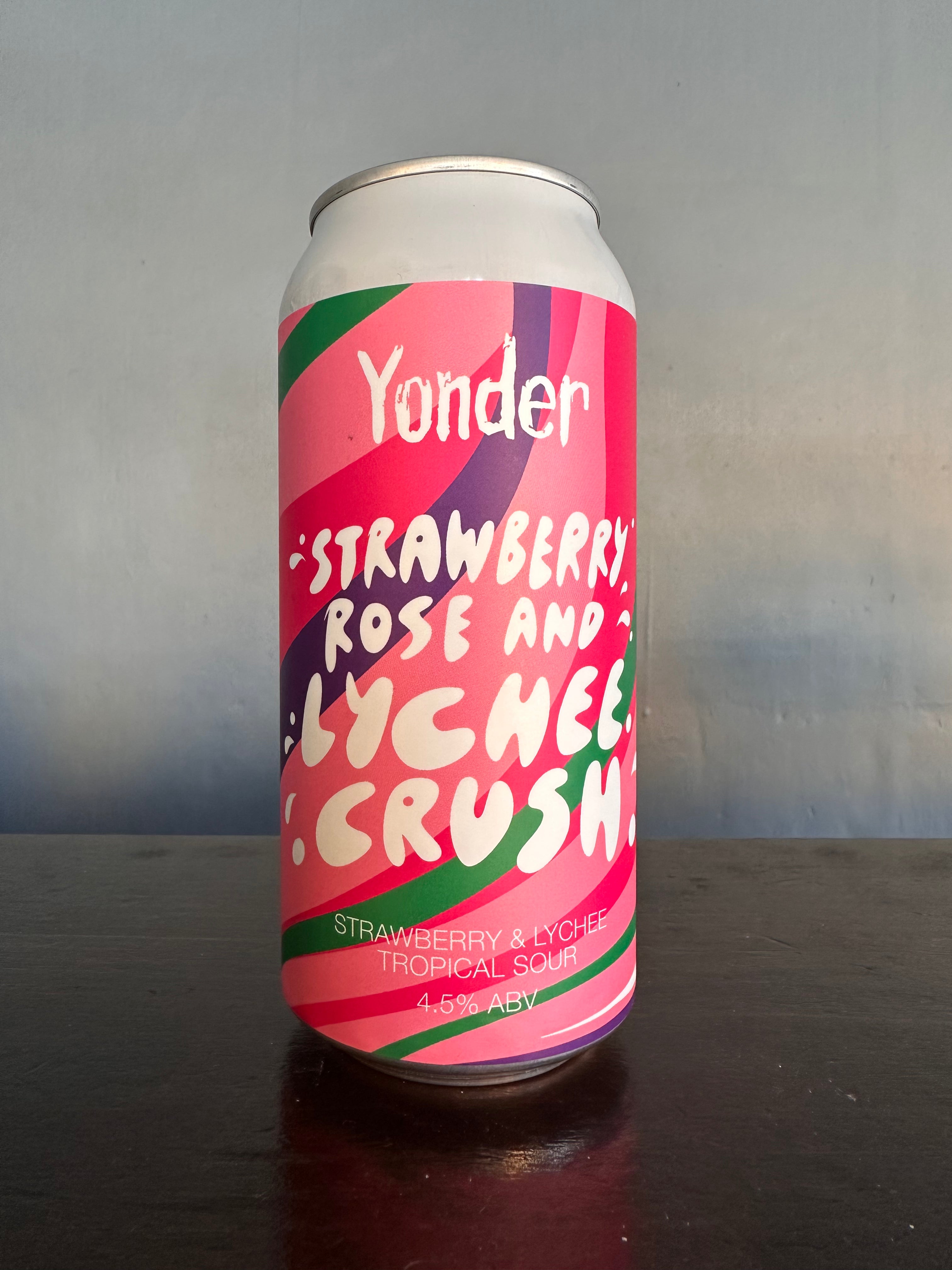 Yonder Strawberry, Rose and Lychee Crush 4.5%