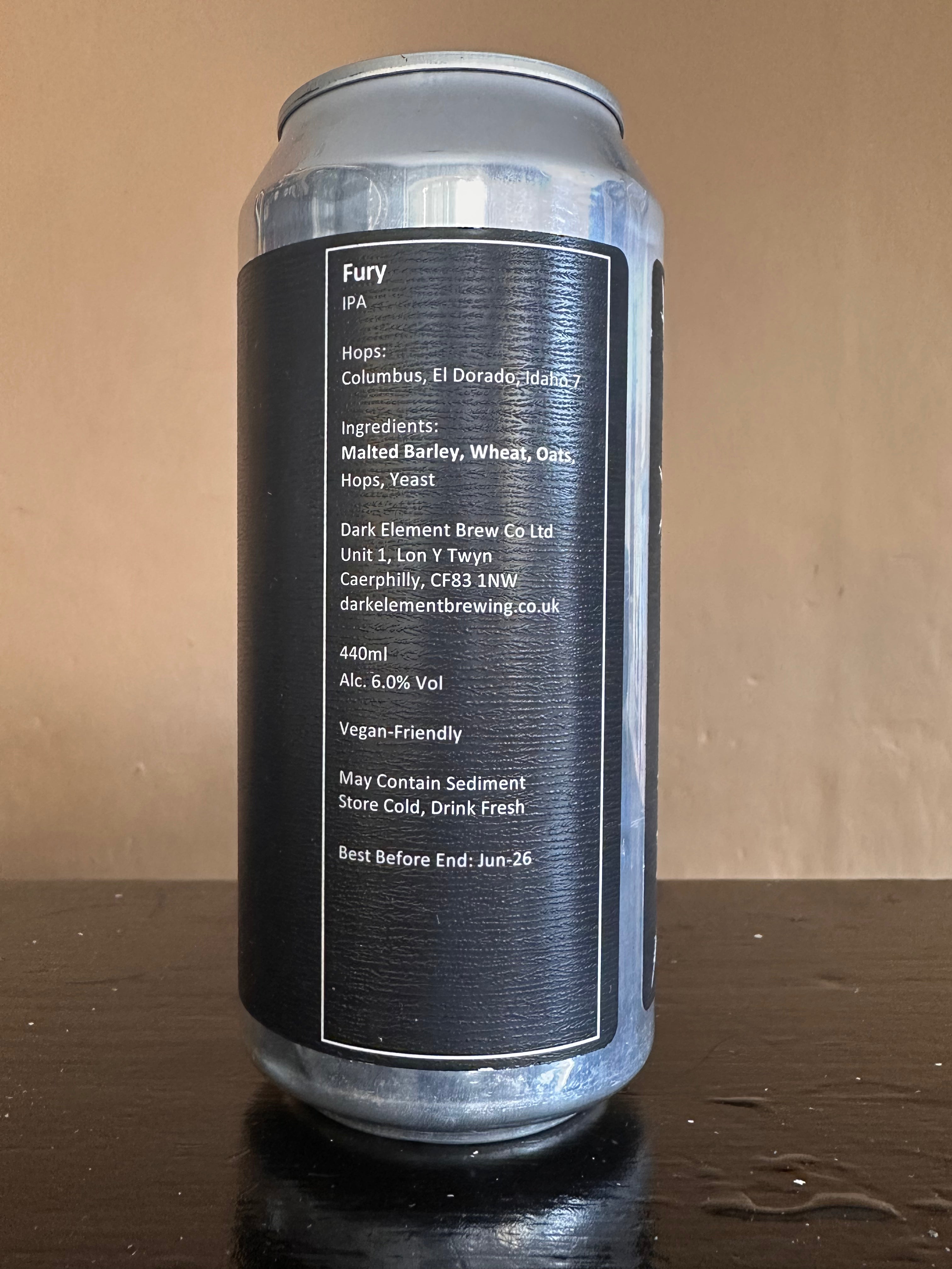 Dark Element Fury IPA 6%