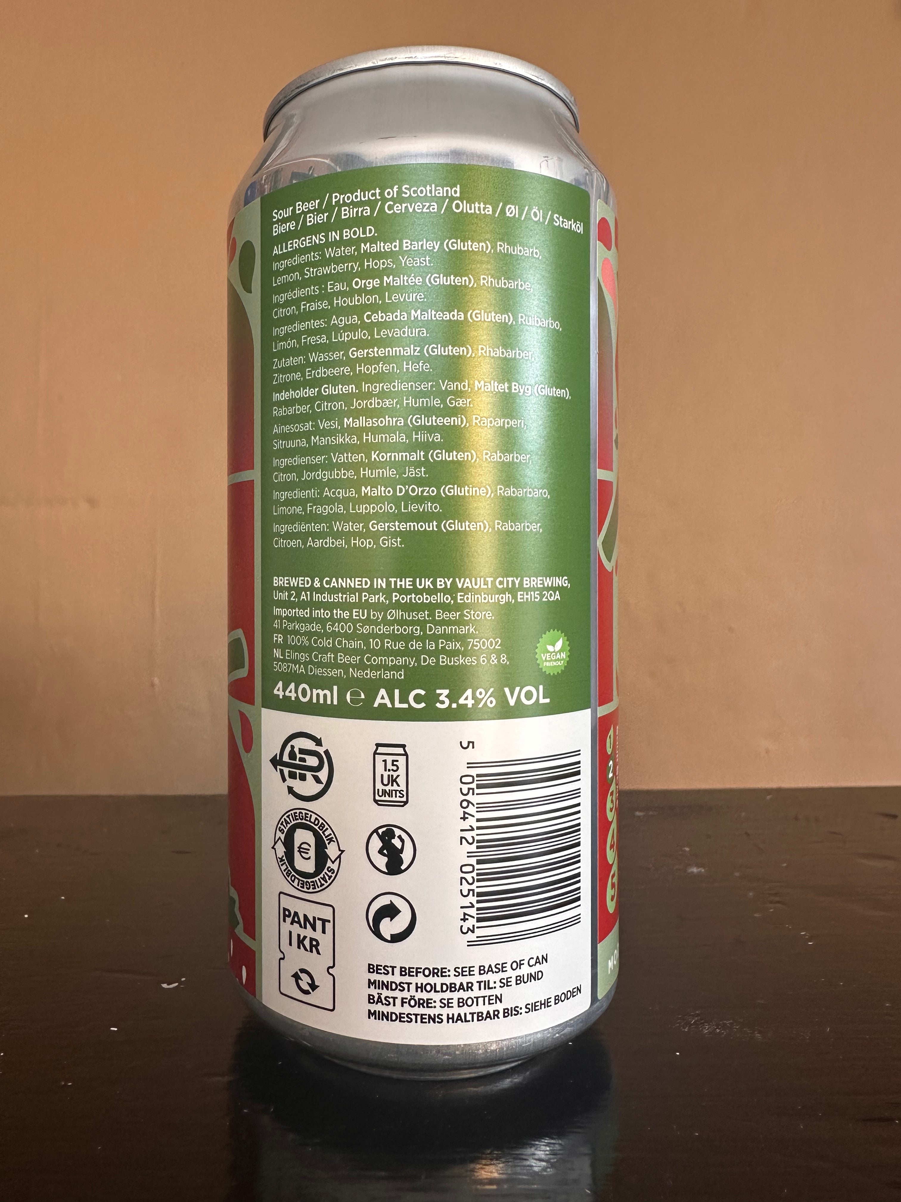 Vault City Strawberry & Rhubarb Table Sour 3.4%