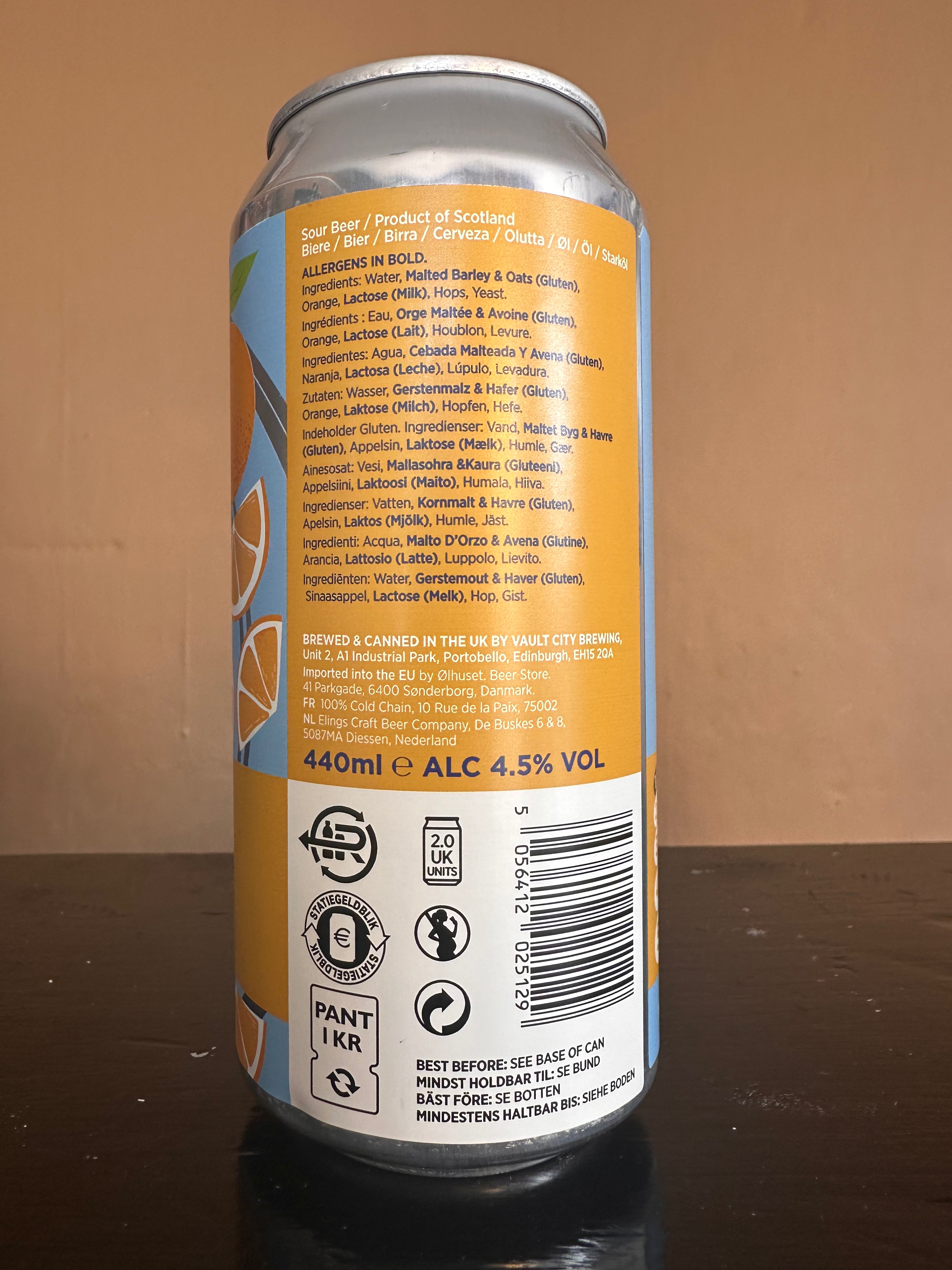 Vault City Sunny Fresh OJ Session Sour 4.5%