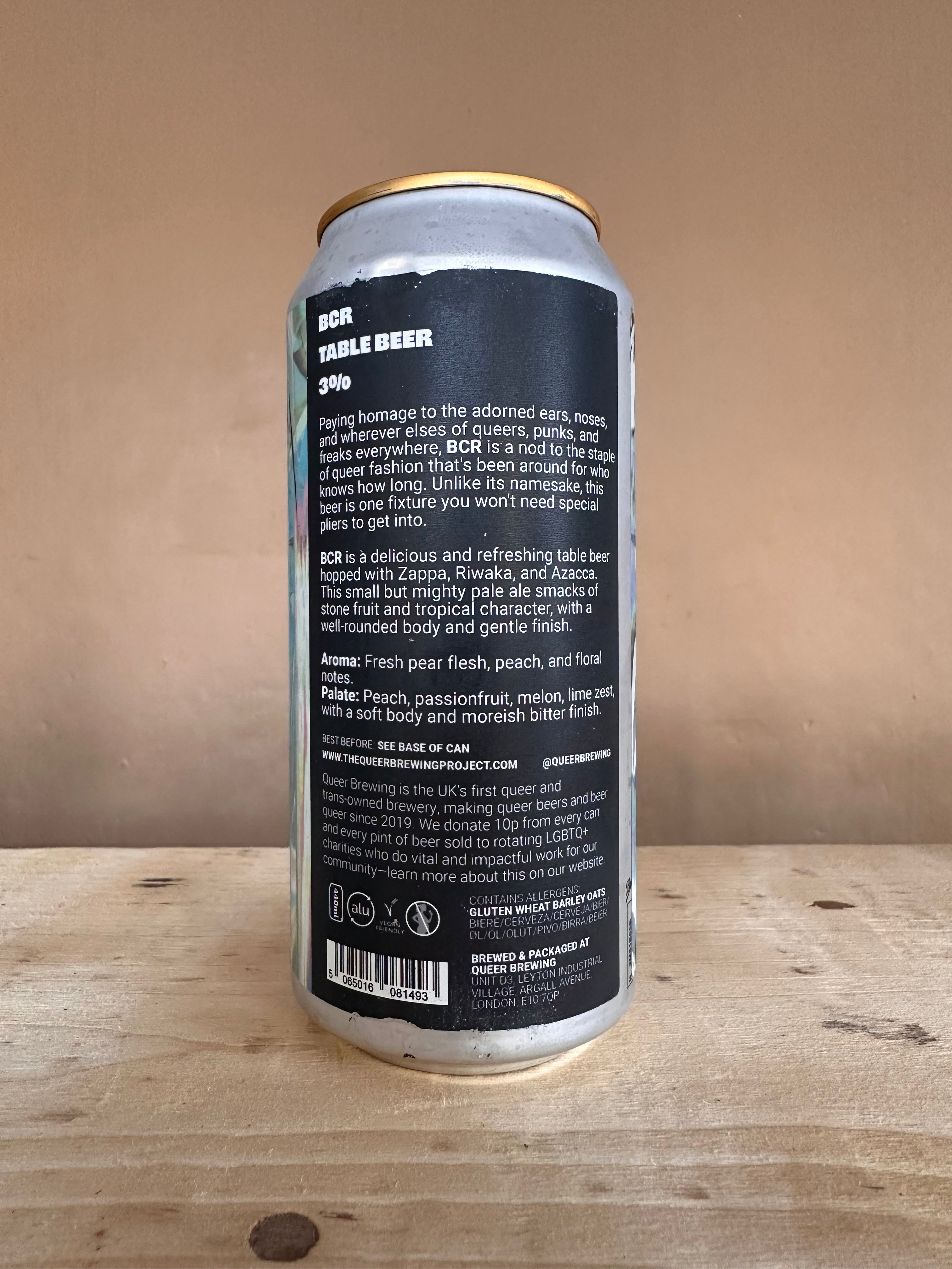 Queer Brewing BCR Table Beer 3%