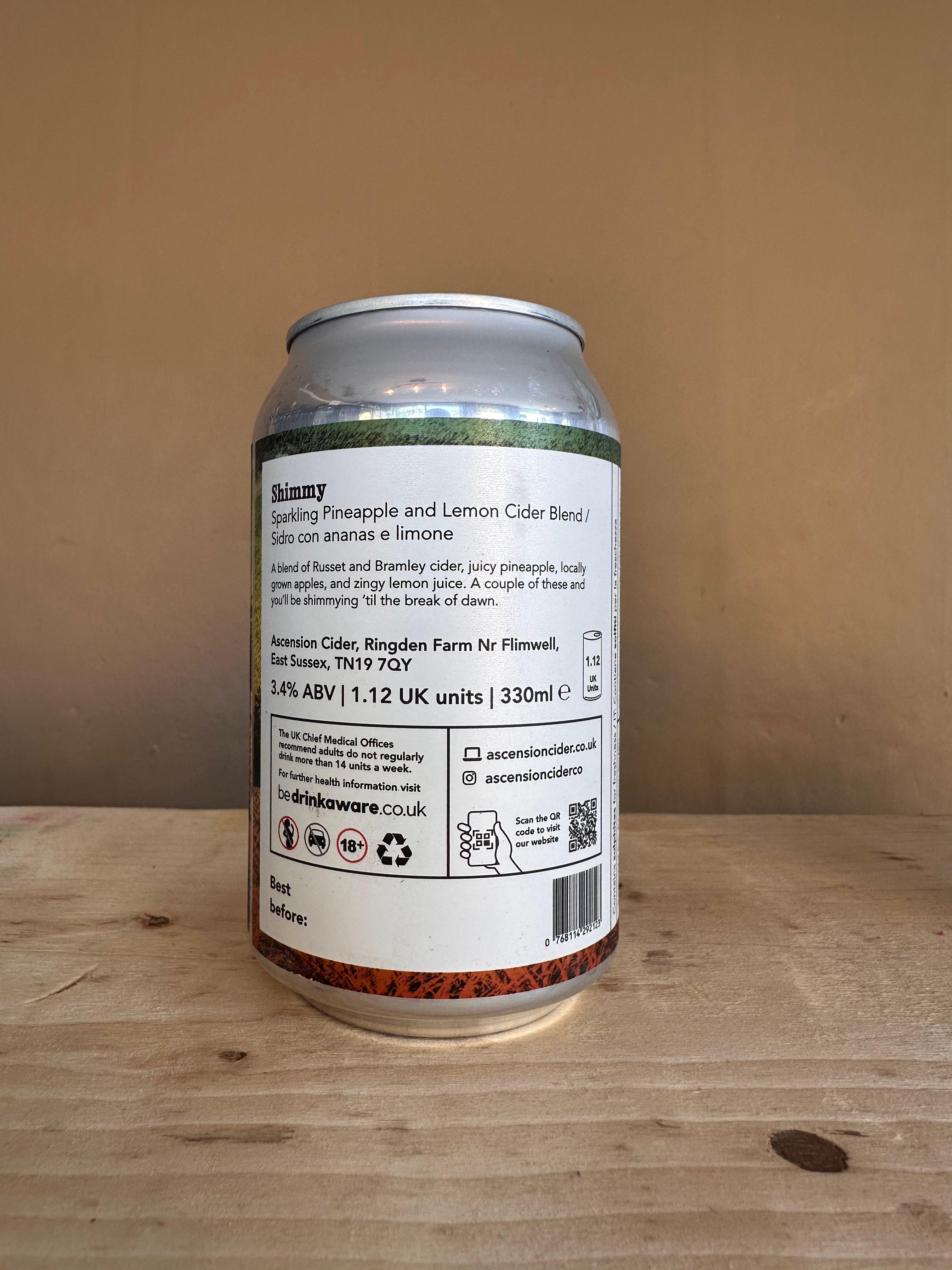 Ascension Cider Shimmy Pineapple and Lemon Cider 3.4%