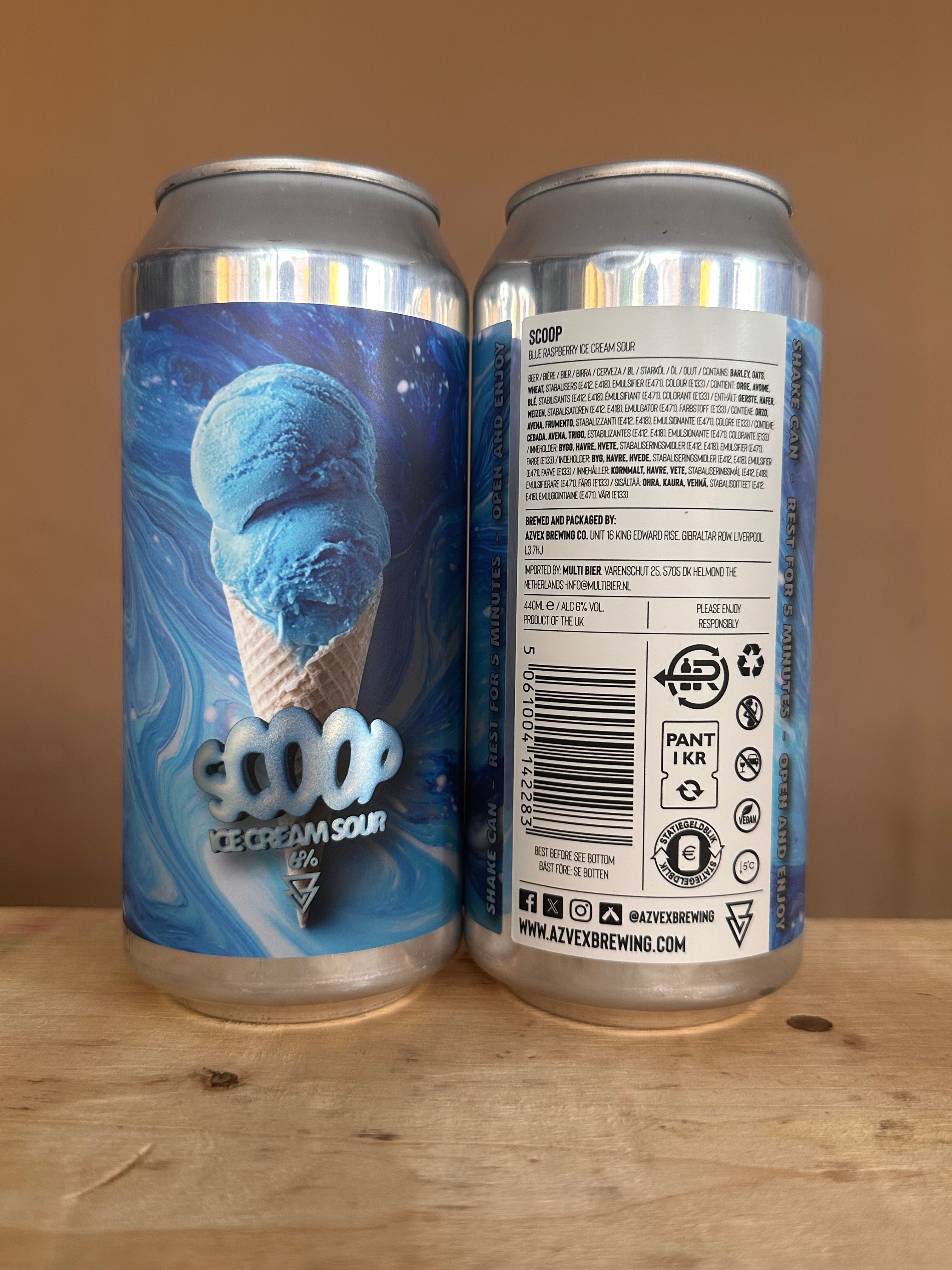 Azvex Scoop Blue Raspberry Smoothie Sour 6%