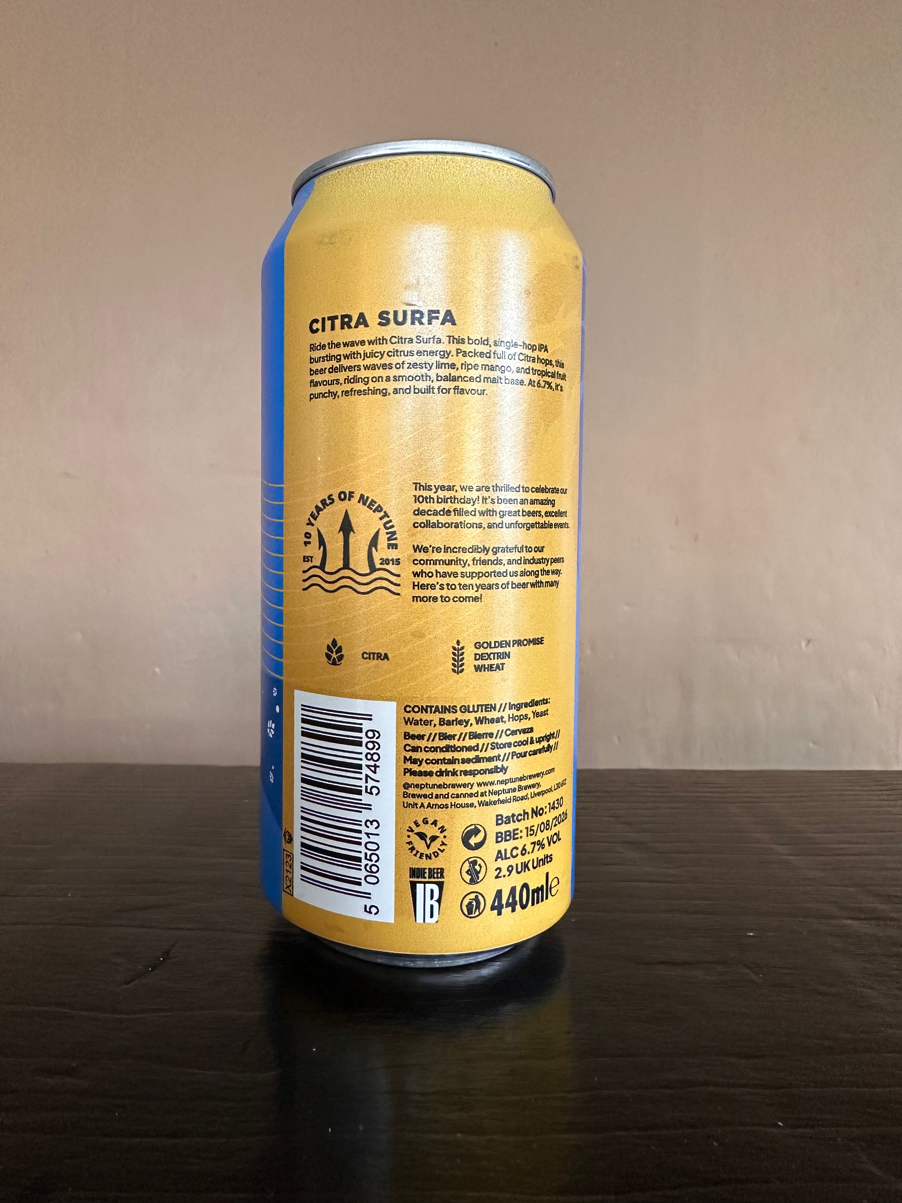 Neptune Citra Surfa IPA 6.7%