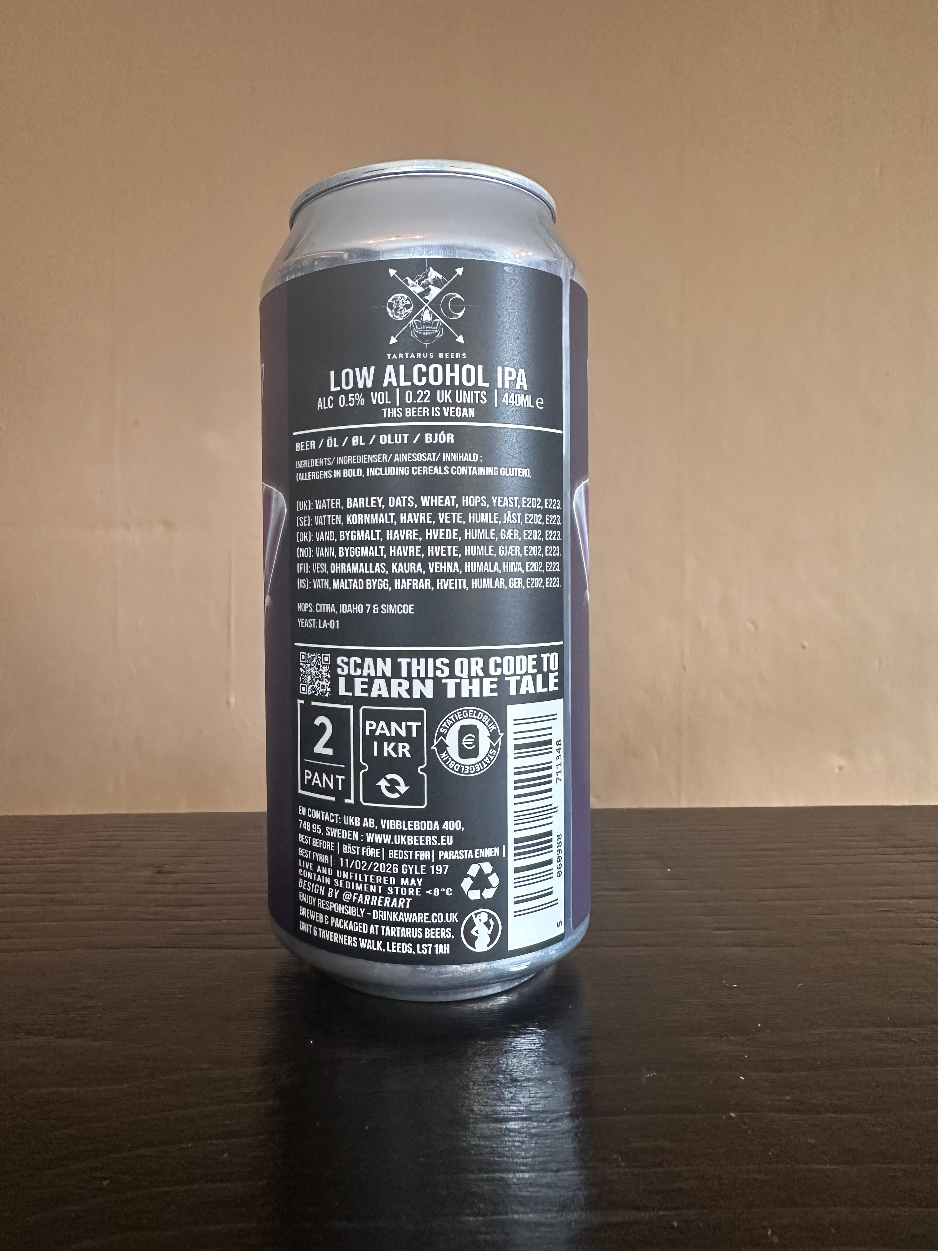 Tartarus Spright Low Alcohol IPA 0.5%