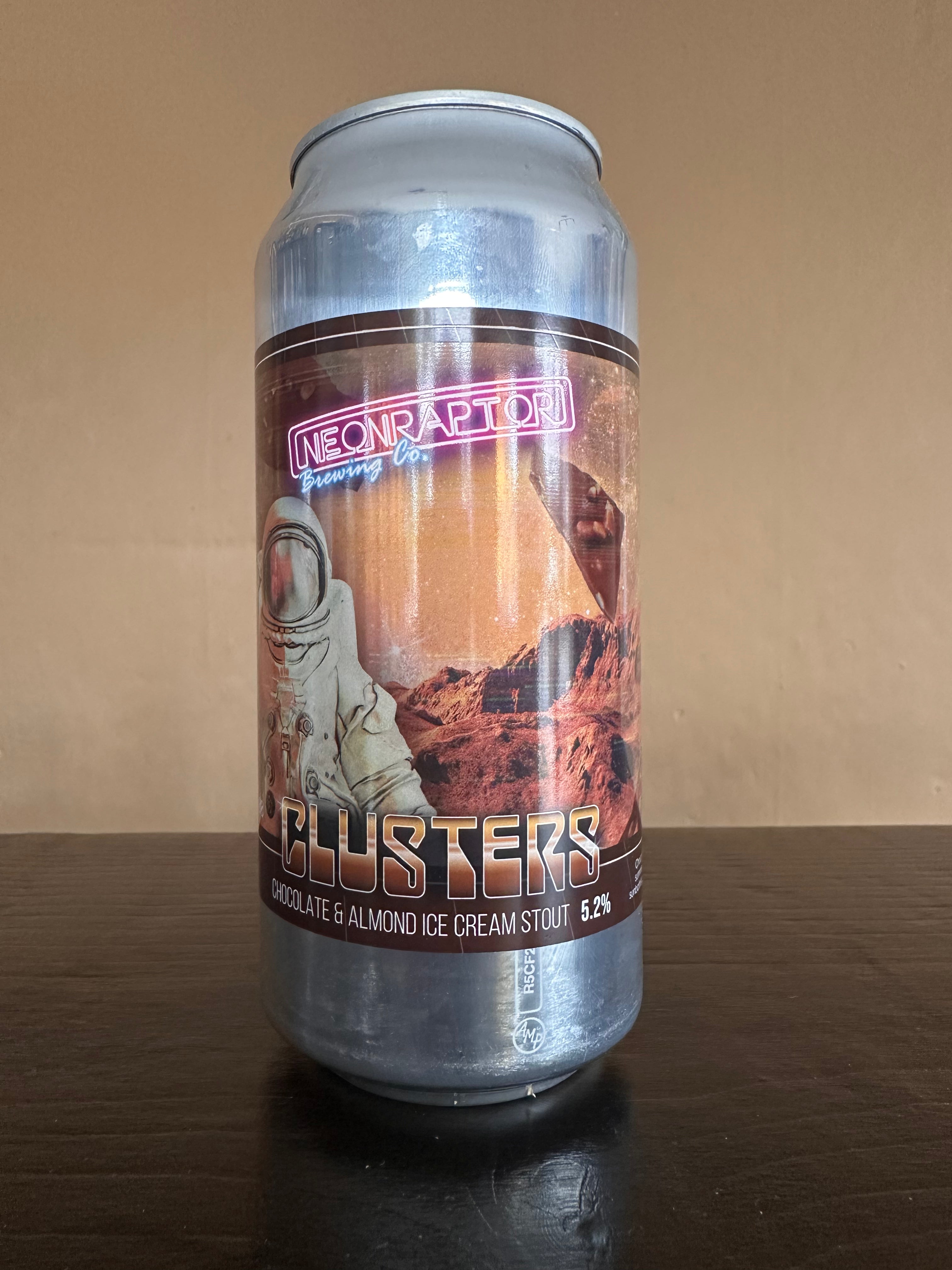Neon Raptor Clusters Chocolate and Almond Ice Cream Stout 5.2%