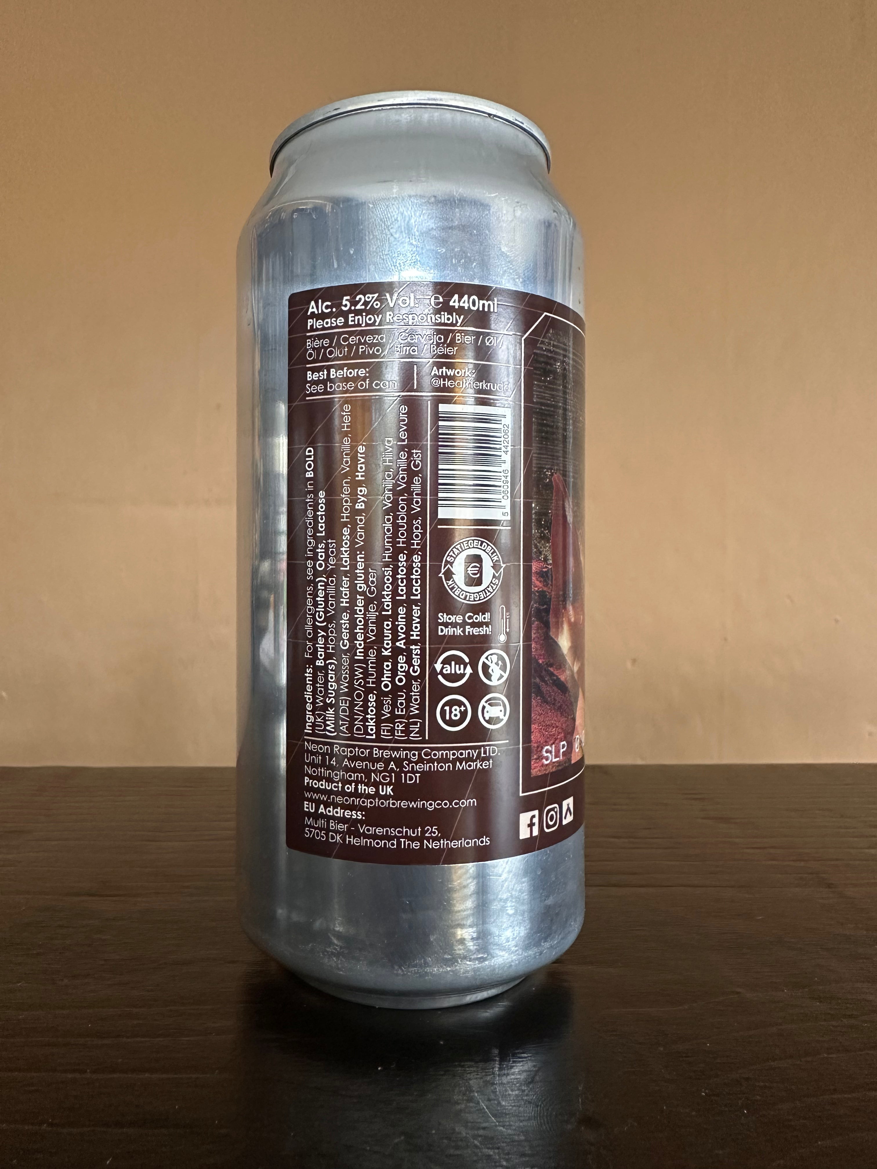 Neon Raptor Clusters Chocolate and Almond Ice Cream Stout 5.2%