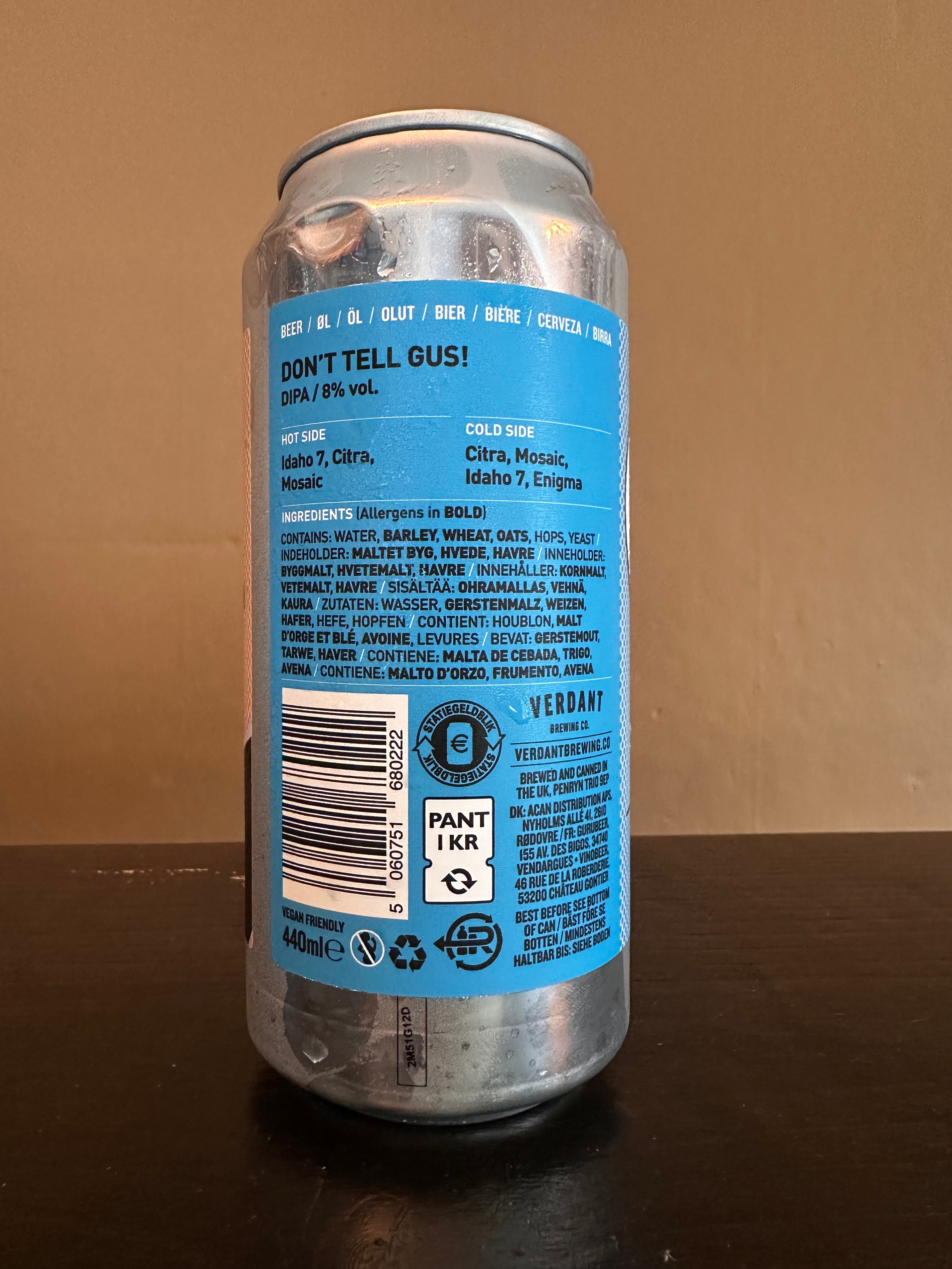 Verdant Don’t Tell Gus DIPA 8%
