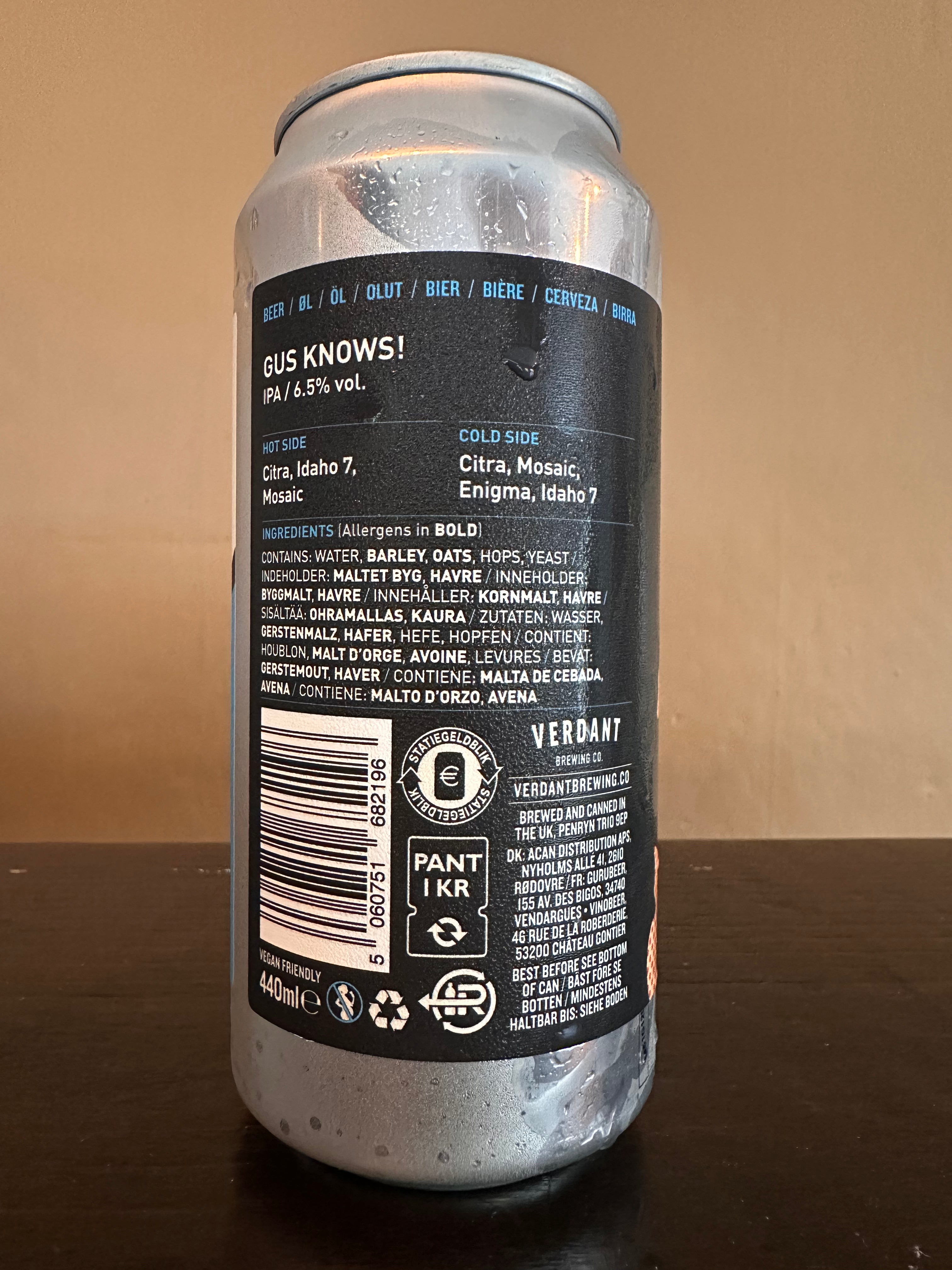 Verdant Gus Knows! IPA 6.5%