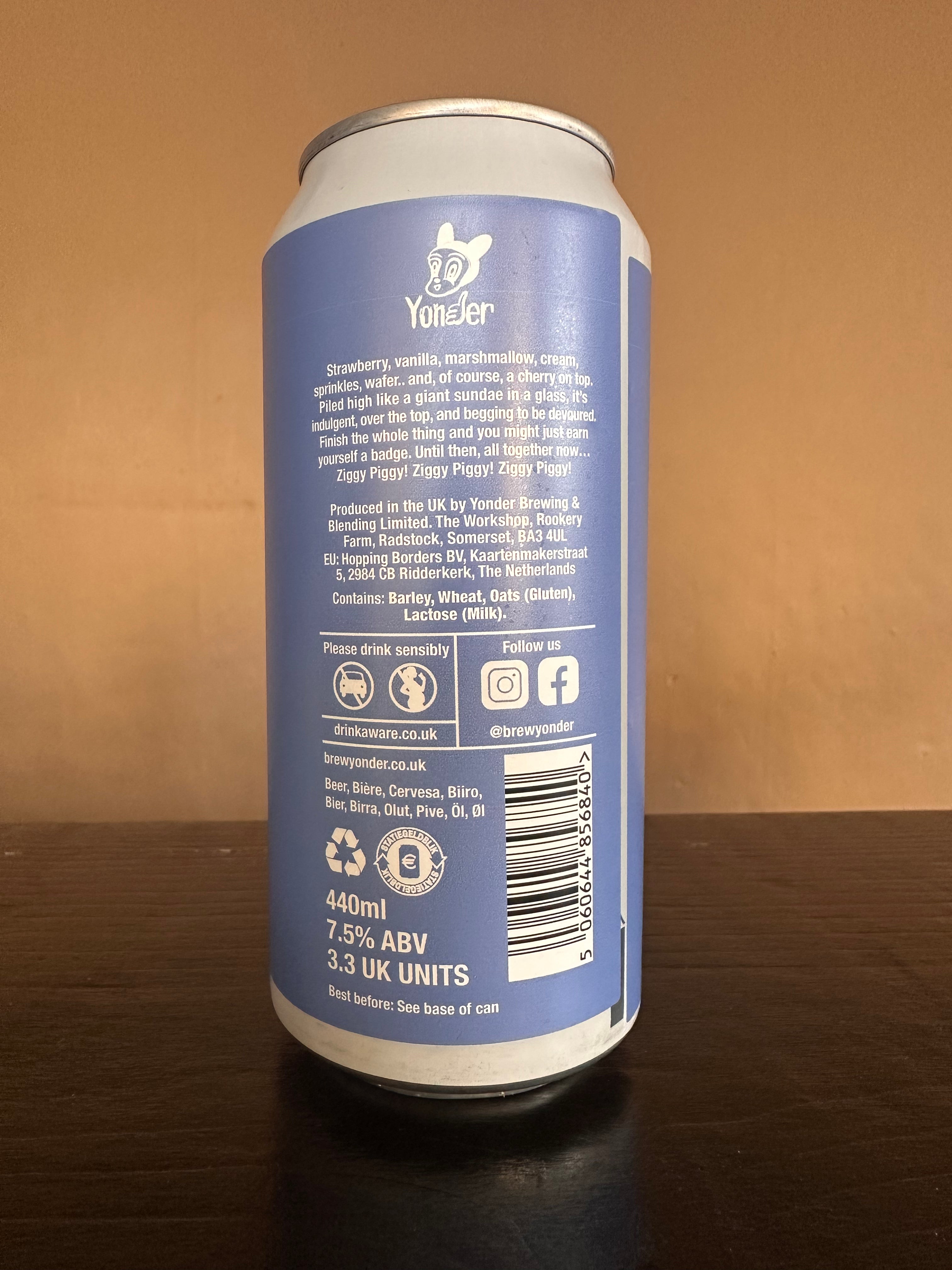 Yonder Ziggy Piggy Sundae Sour Beer 7.5%