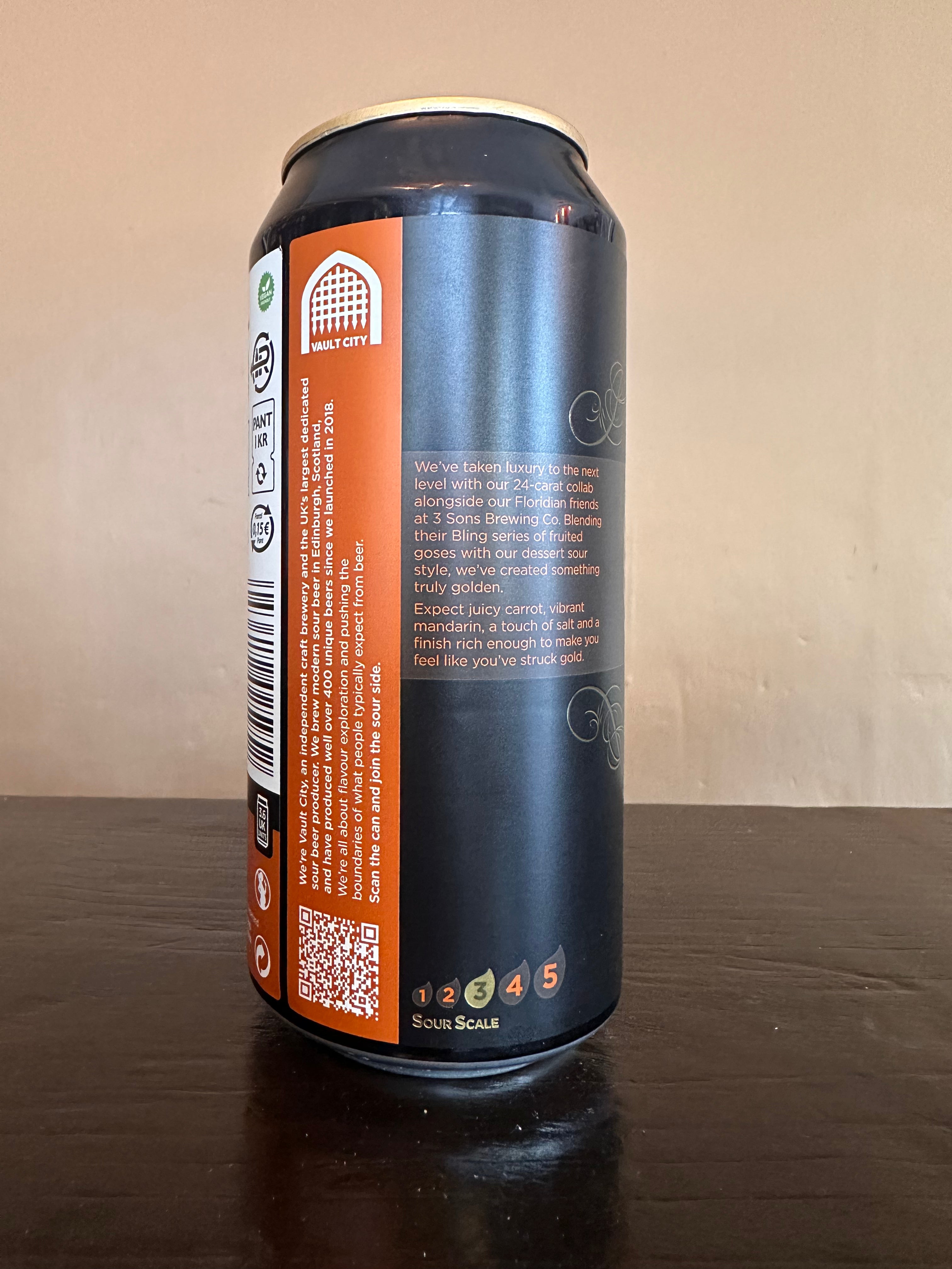Vault City 24k Bling Imperial Mandarin and Carrot Gose 8.2%