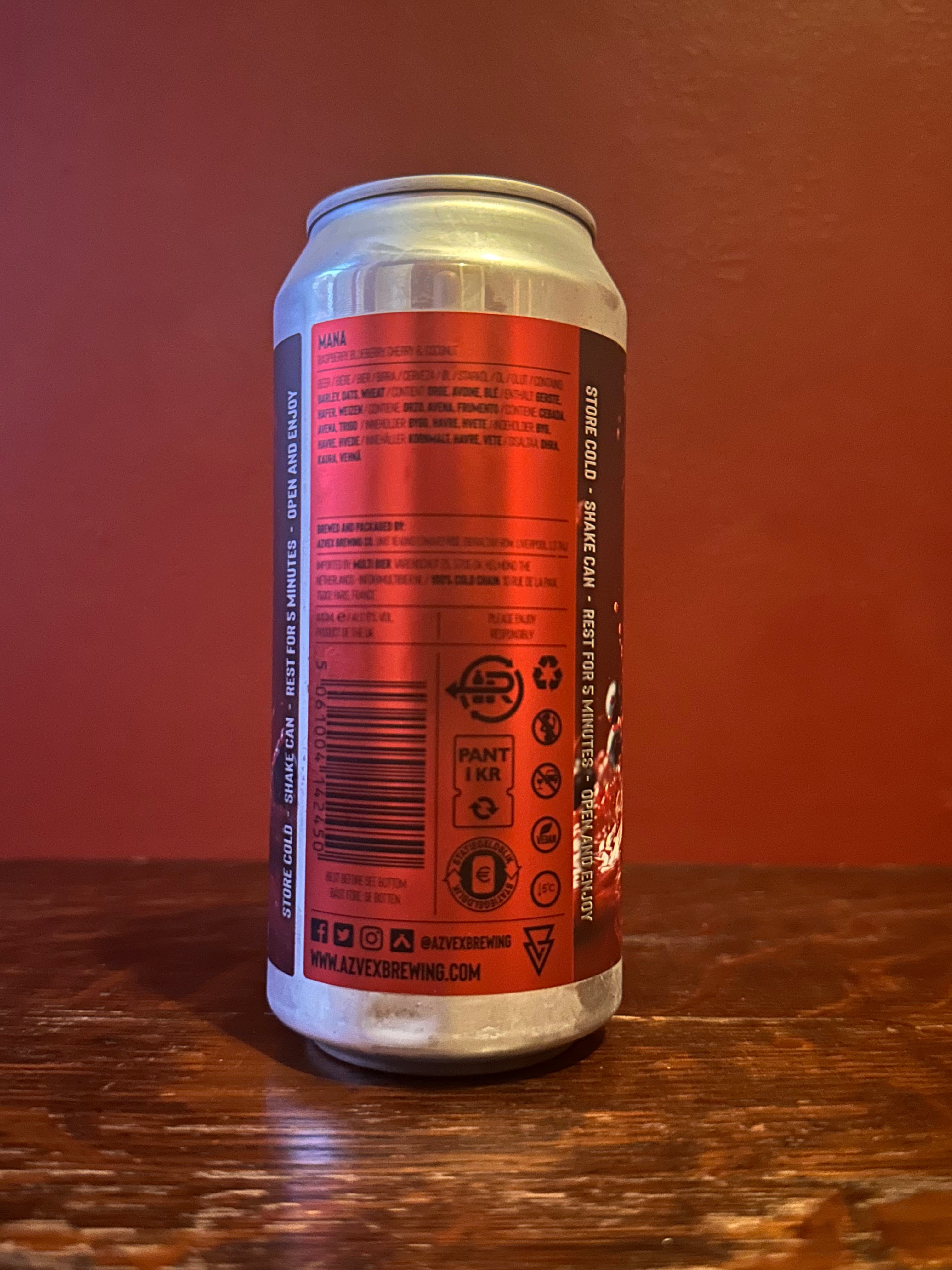 Azvex Mana Raspberry, Blueberry, Cherry and Coconut Smoothie Sour 6%