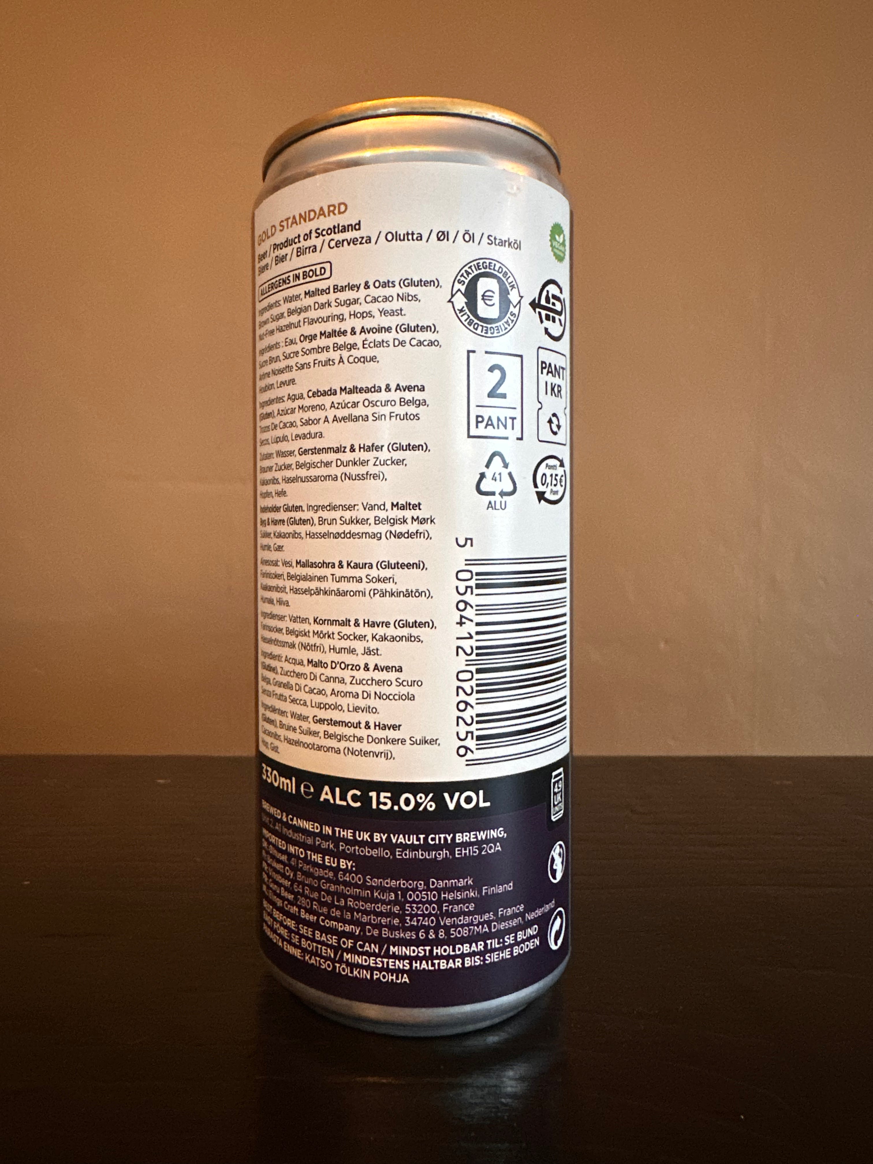 Vault City Gold Standard Imperial Stout with Chocolate and Hazelnut 15%