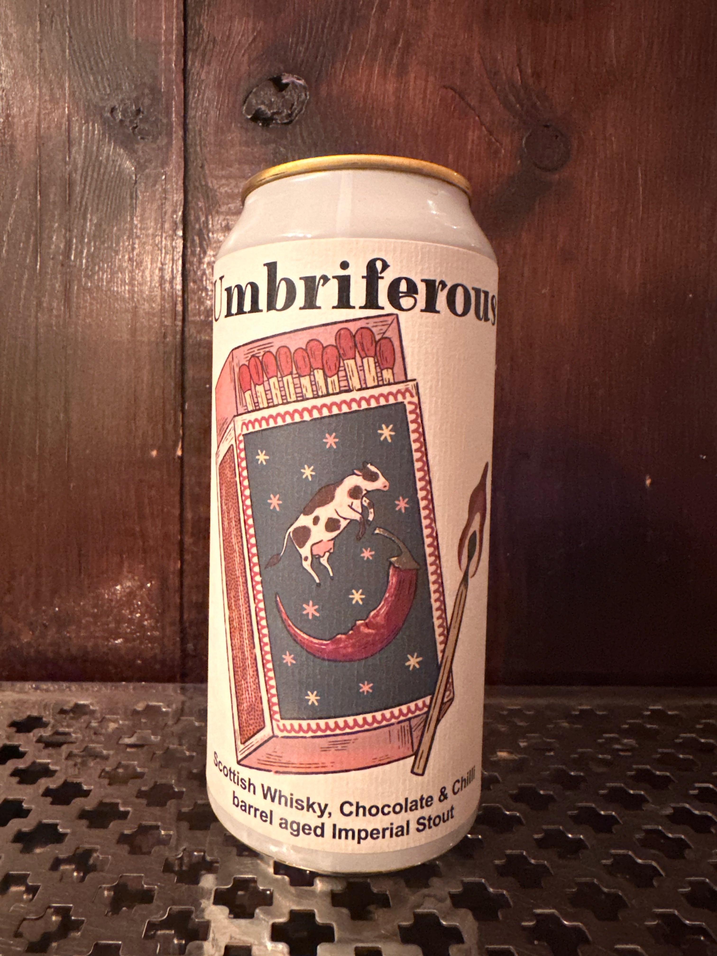 Sinnister Umbriferous Barrel Aged Imperial Stout with Chocolate and Chillies 10.6%