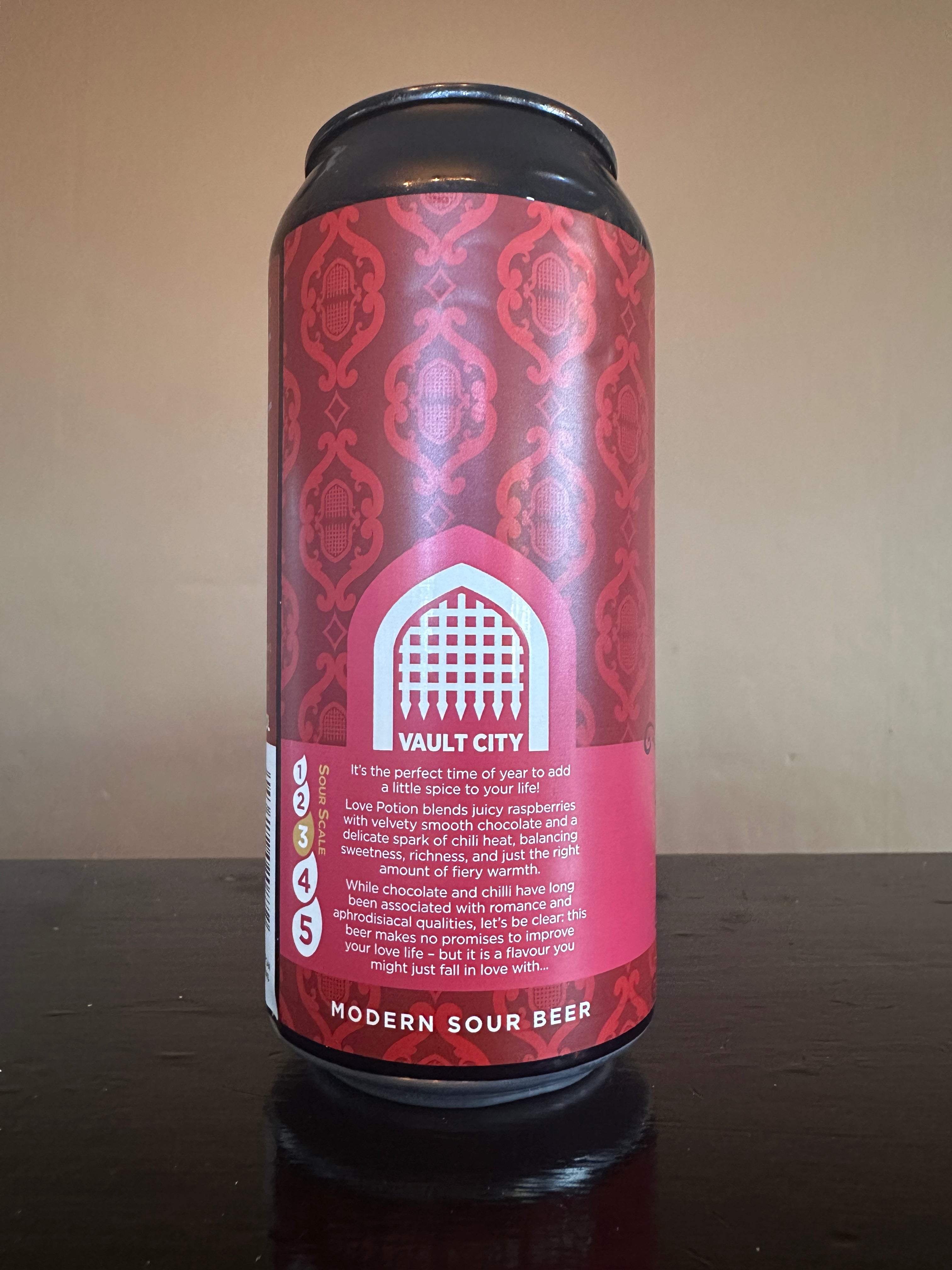 Vault City Love Potion Raspberry Chocolate and Chilli Sour 6.2%