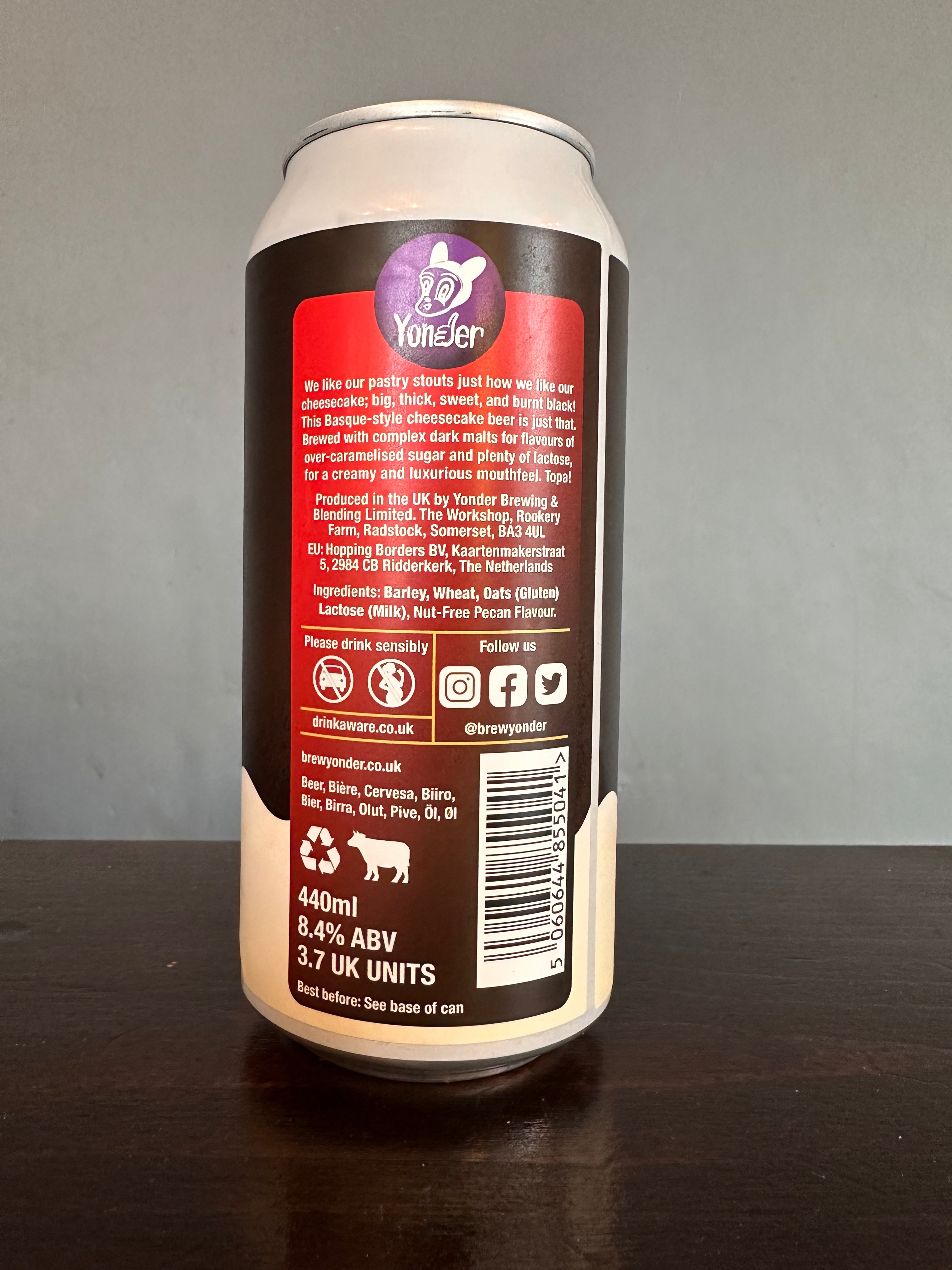 Yonder Basque Cheesecake Pastry Stout 8.4%