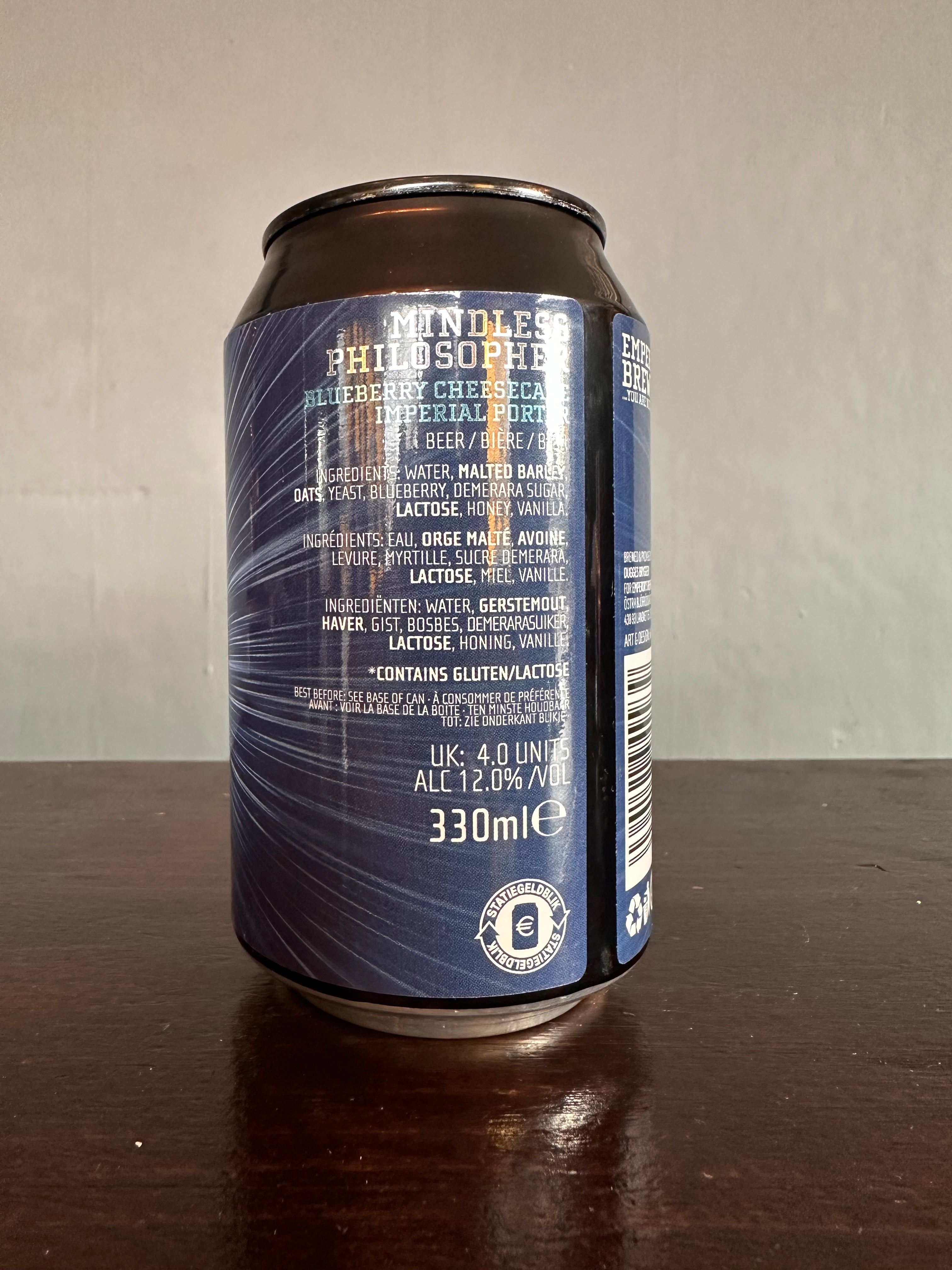 Emperor’s Mindless Philosopher Blueberry Cheesecake Imperial Porter