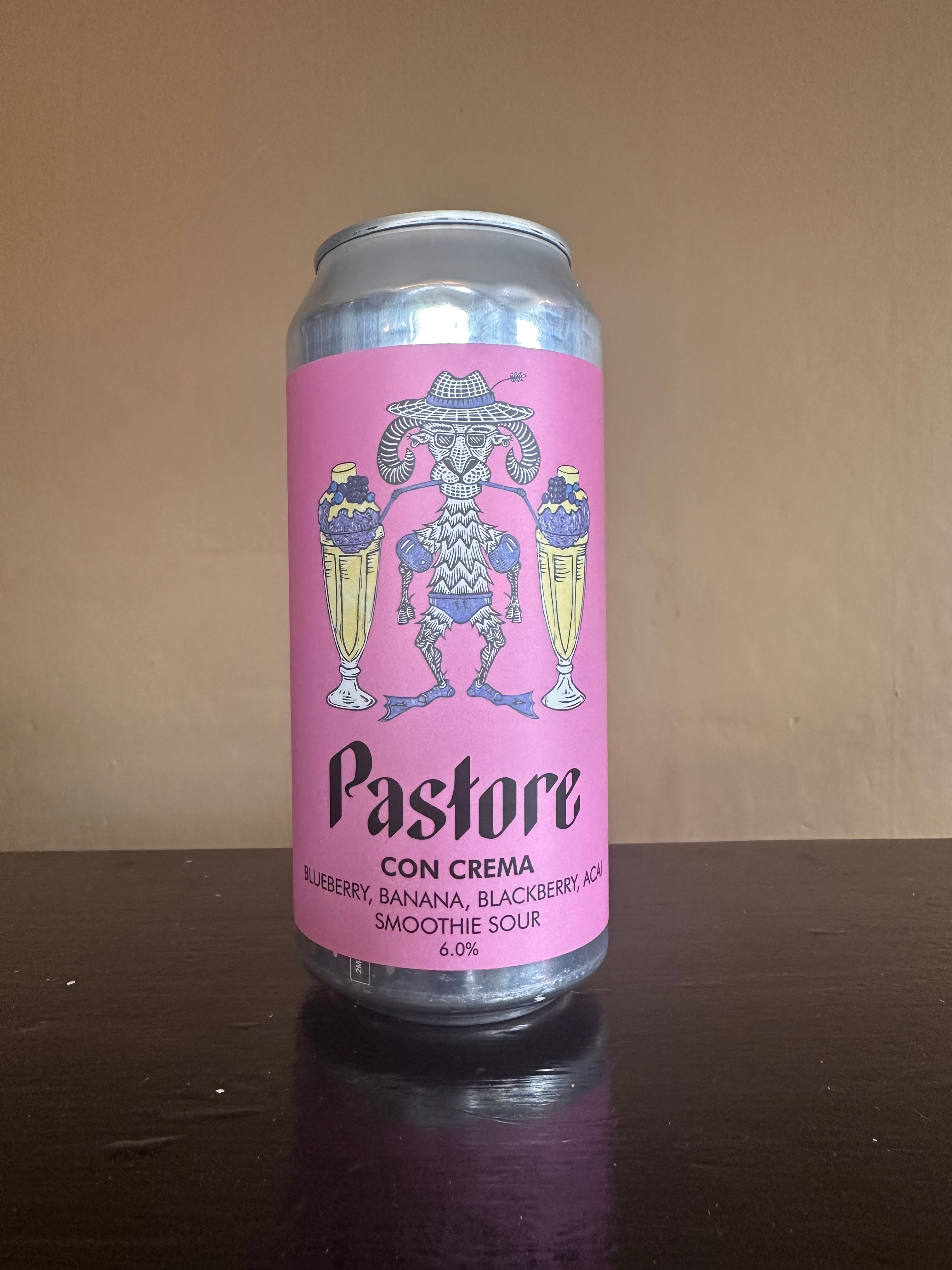 Pastore Con Crema Blueberry, Banana, Blackberry, Açai Smoothie Sour 6%