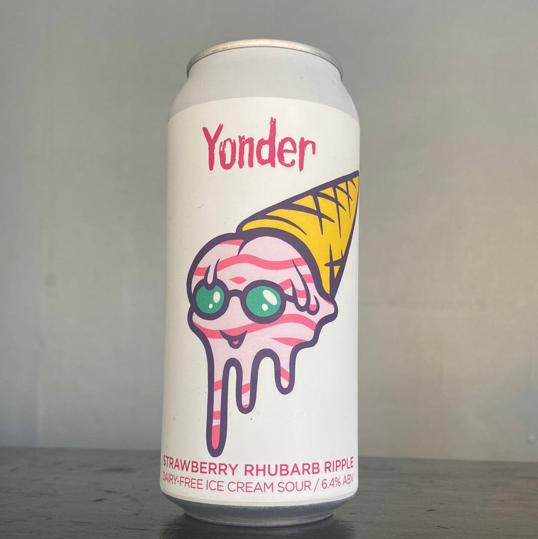 Yonder Strawberry Rhubarb Ripple Dairy-Free Ice Cream Sour 6.4%