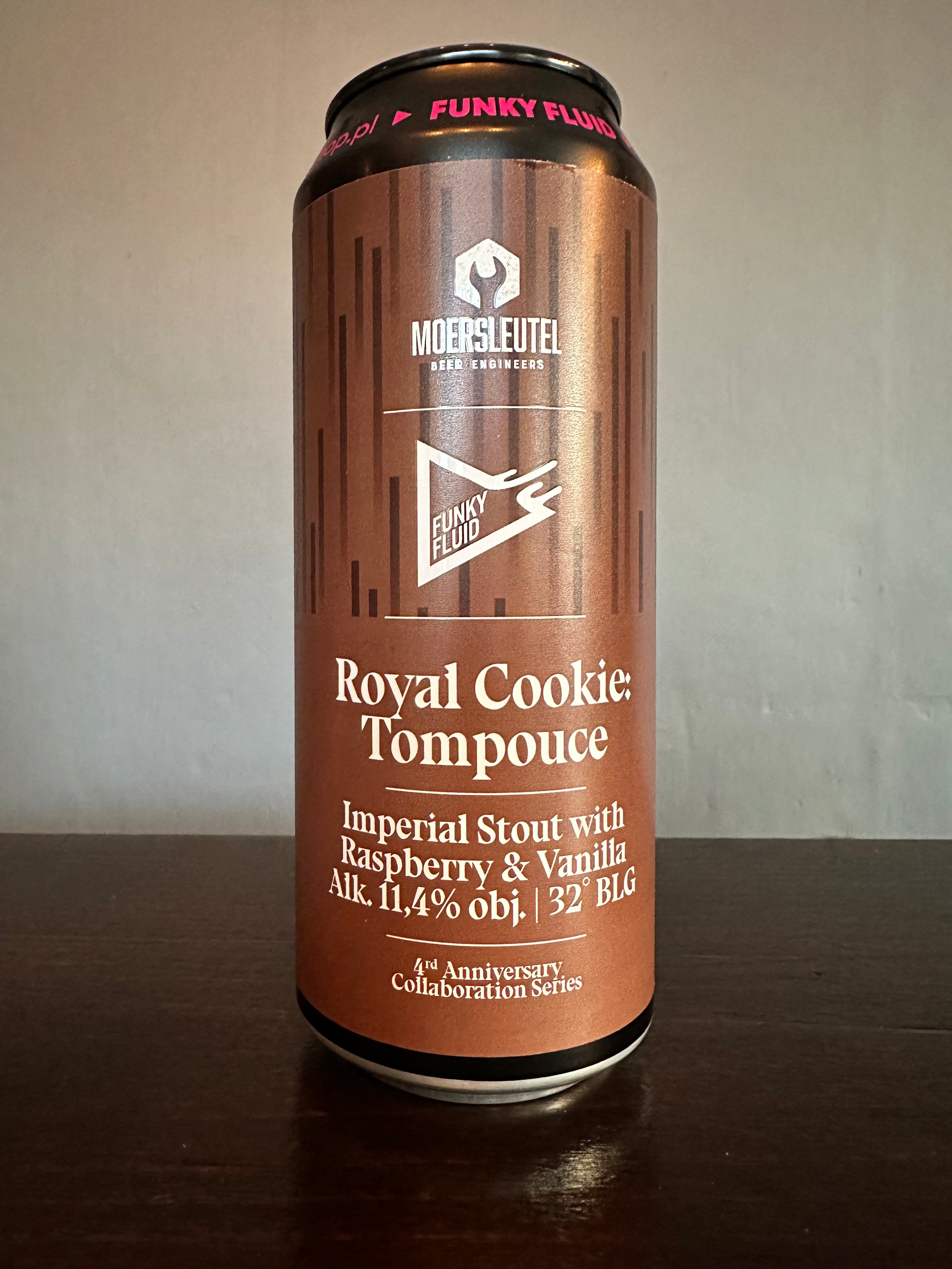 Moersleutel x Funky Fluid Royal Cookie Tompouce Imperial Pastry Stout with Raspberry and Vanilla 11.4%