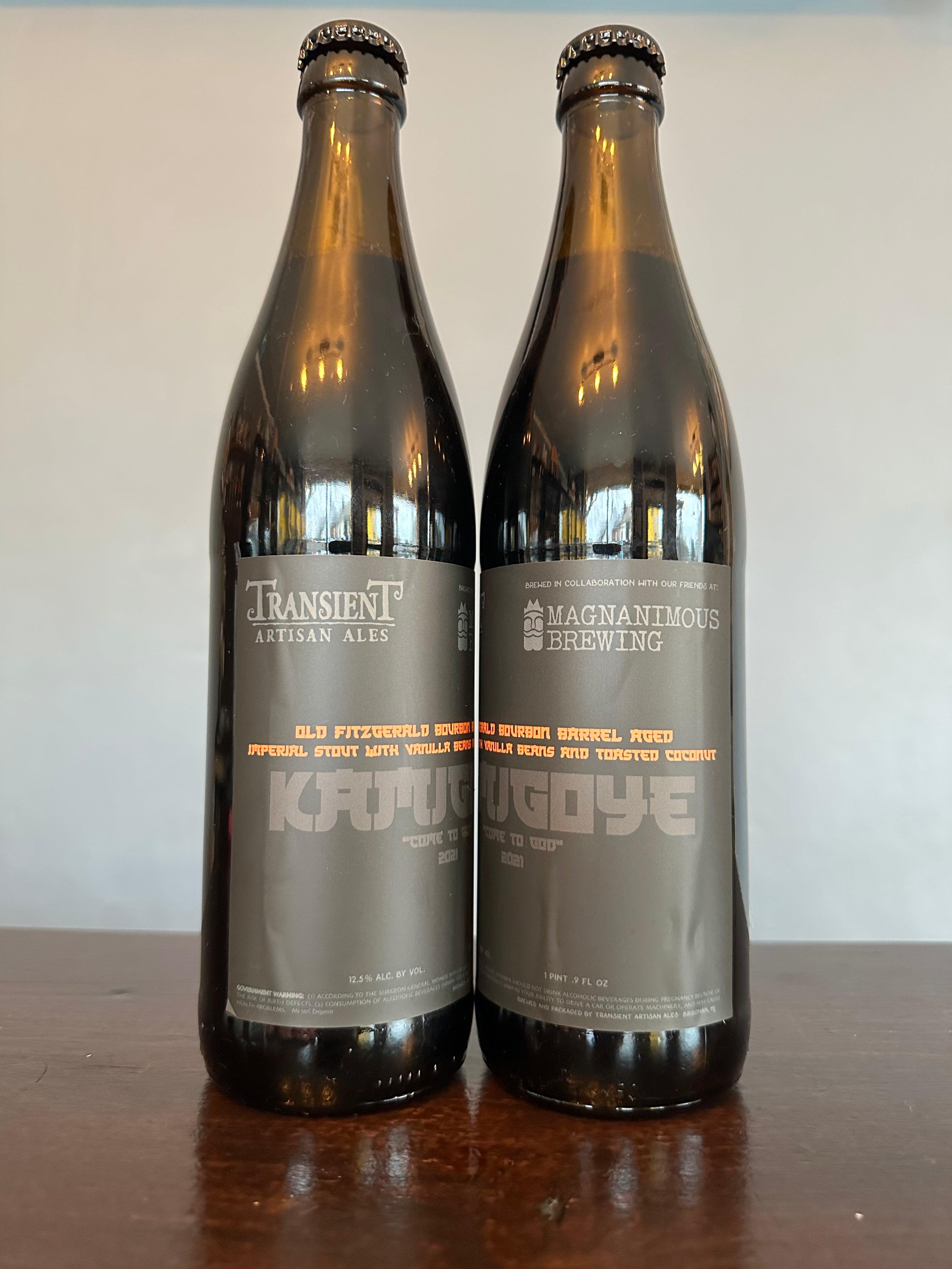 Transient x Magnanimous Brewing Kamugoye bourbon Barrel Aged Imperial Stout with Vanilla Beans and Toasted Coconut 12.5%